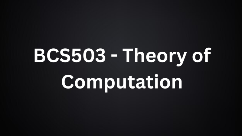 Theory of Computation