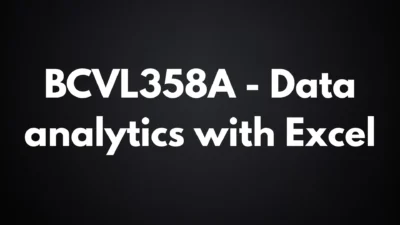 Data analytics with Excel
