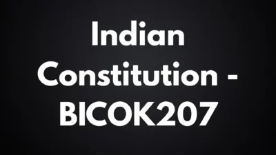 Indian Constitution - BICOK207