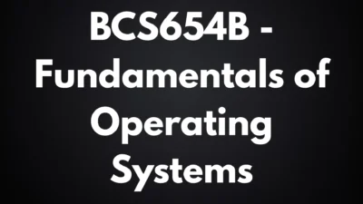 Fundamentals of Operating Systems