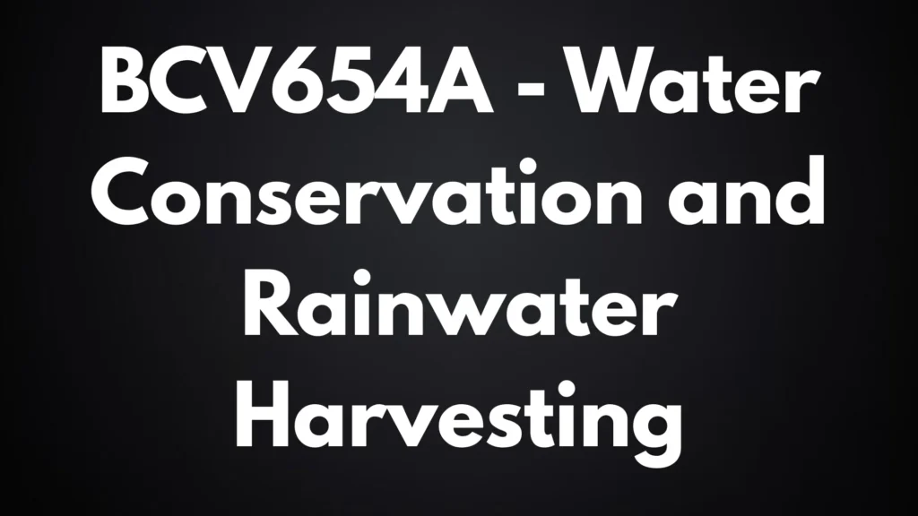 Water Conservation and Rainwater Harvesting