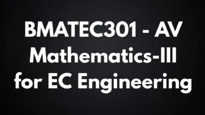 AV Mathematics-III for EC Engineering