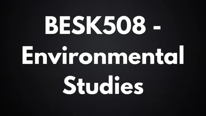 BESK508 Environmental Studies