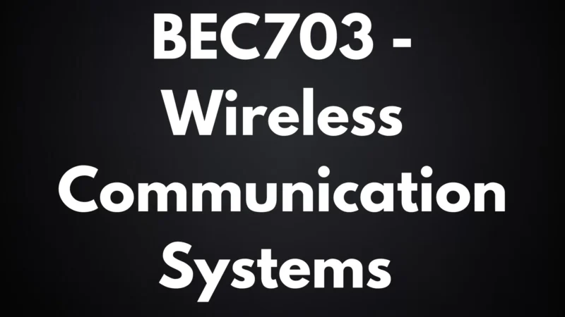 Wireless Communication Systems