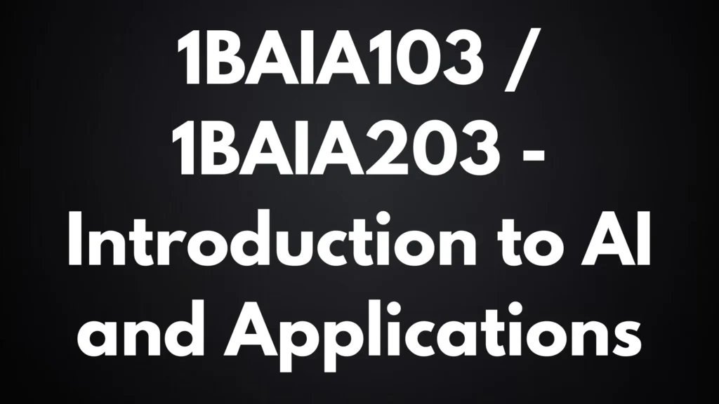 Introduction to AI and Applications